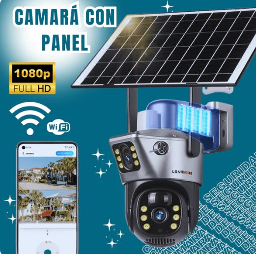 Cámara de Seguridad PANER SOLAR  -   🎁¡Compra 1, Llévate 2!